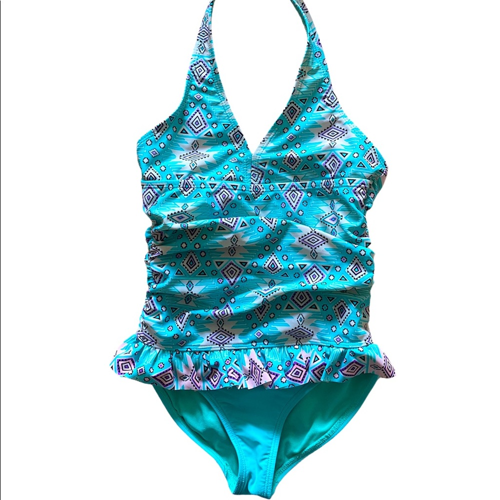 💛3 for $10 Sale! Wonder Nation Girls Ruffle Print Swimsuit